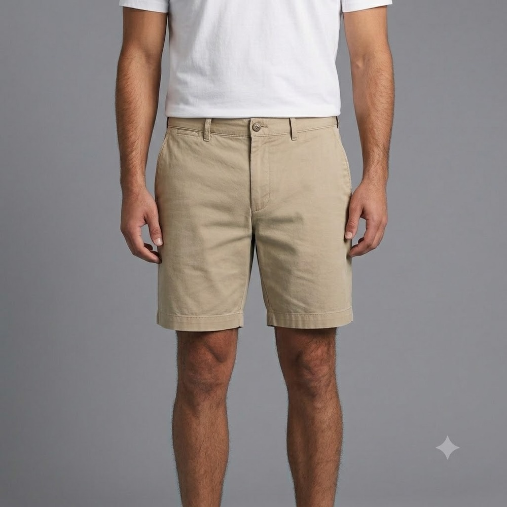 Polo Ralph Lauren Men's 36 Chino Shorts Tan Beige Classic Fit 9" Cotton EUC